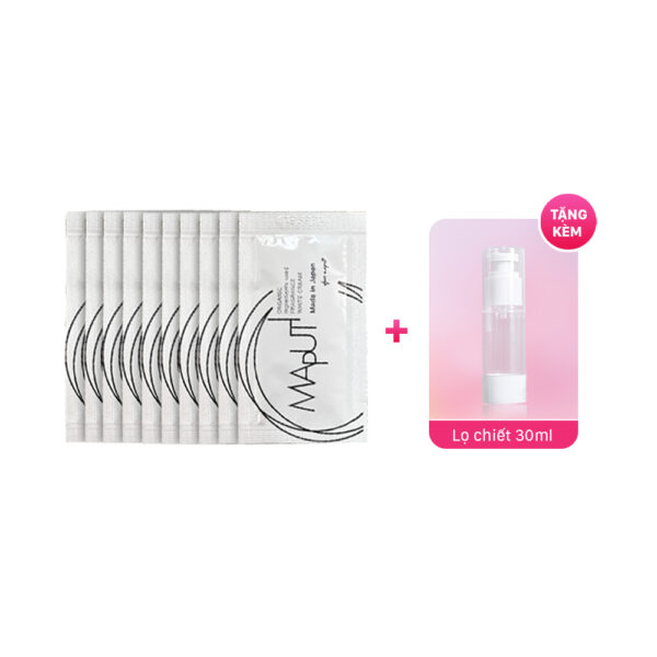 Combo 10 gói Kem trị thâm vùng kín Maputi White Cream hữu cơ nội địa Nhật chính hãng (1 gói 3ml)